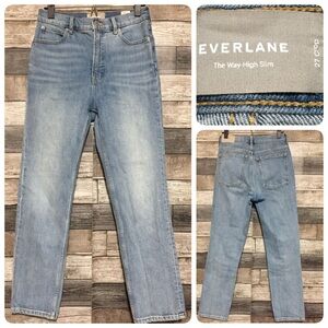 Everlane Light Blue High-Rise Slim Jeans